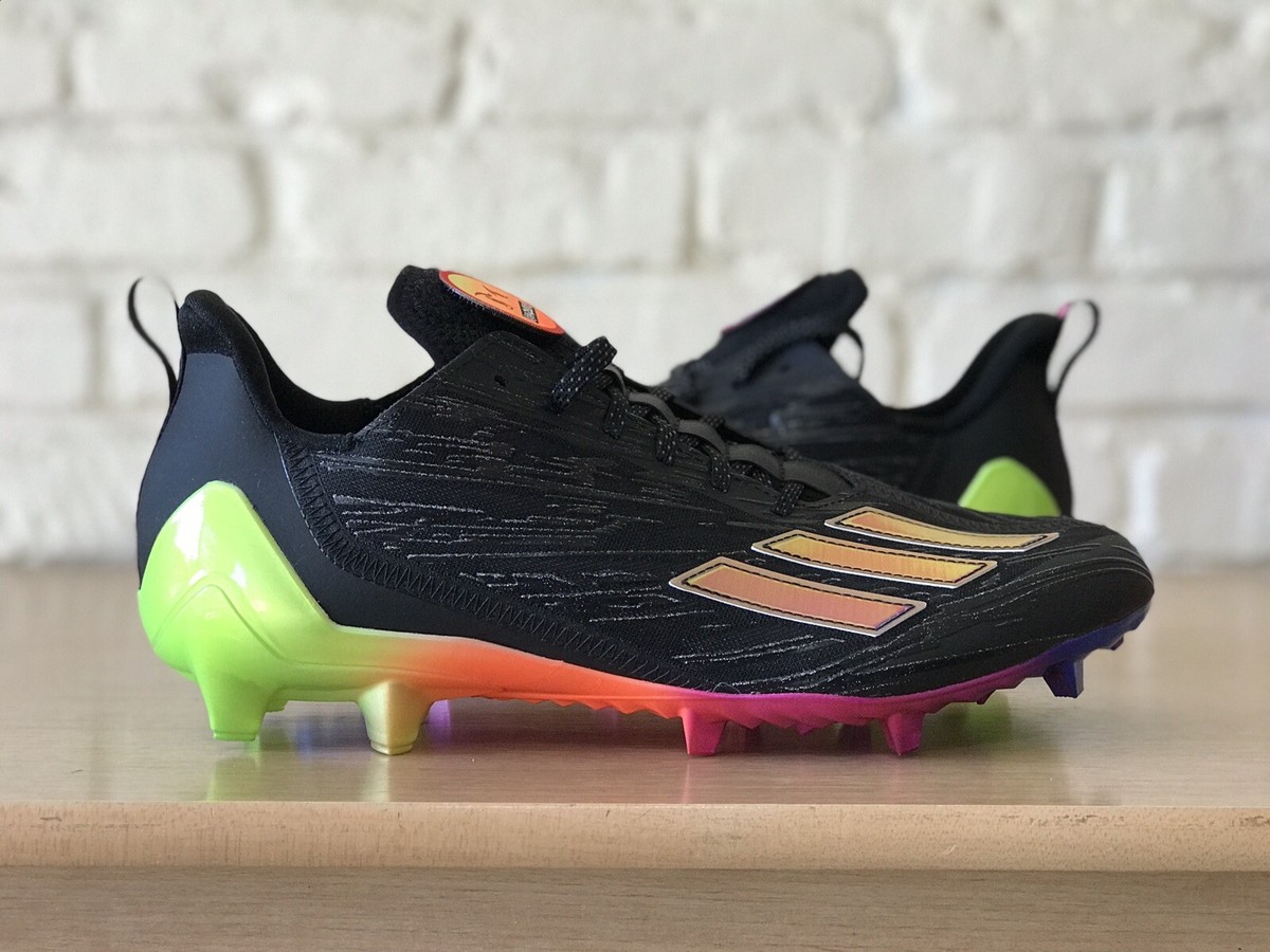 Adidas Adizero Team Football Cleats Big Mood Black Rainbow GW7620