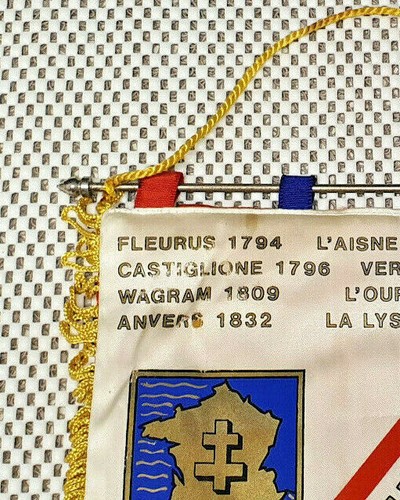 Banderín Militar 5° Regimiento de Infantería Fleurus 1794 ,Castiglione,Verdun - 第 7/7 張圖片