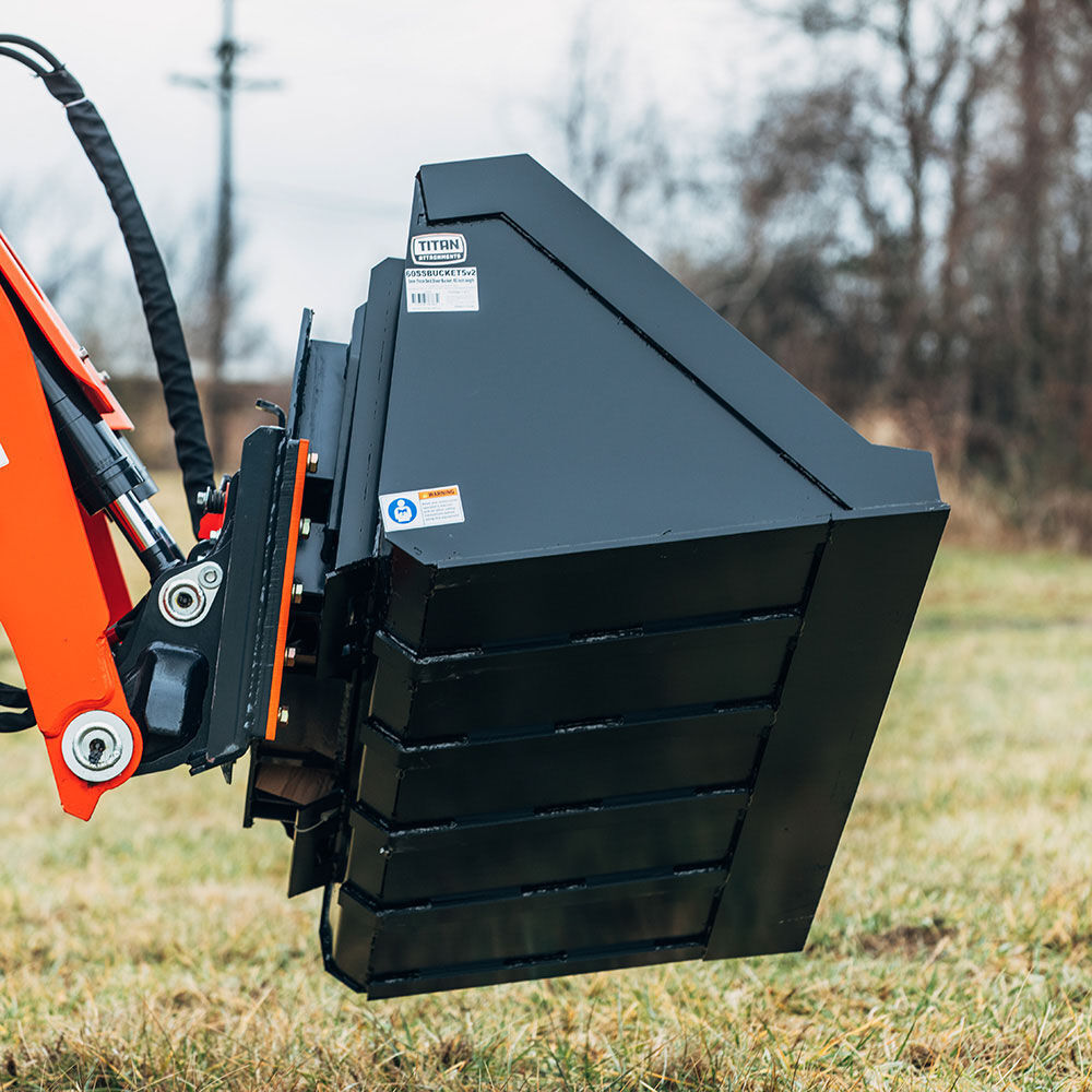 Titan Attachments Hydraulic Tilt Mount Plate for Skid Steers, 25 Degree