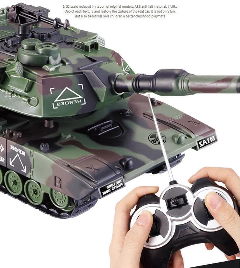 1:32 Main Battle Tank Military War Remote Control w/ Shooting Bullets RC Toy Kit - Image 2 of 4