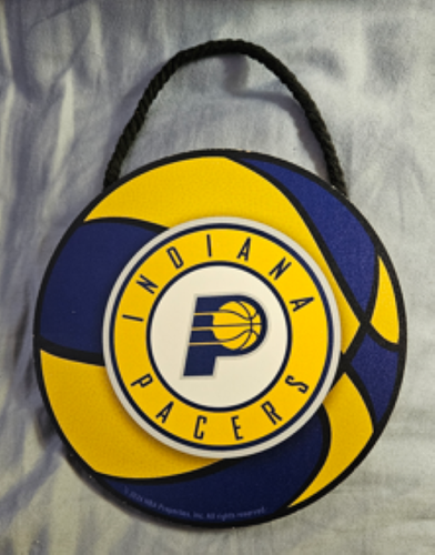 NBA Indiana Pacers 6" X 6" Hanging Basketball Wall Plate