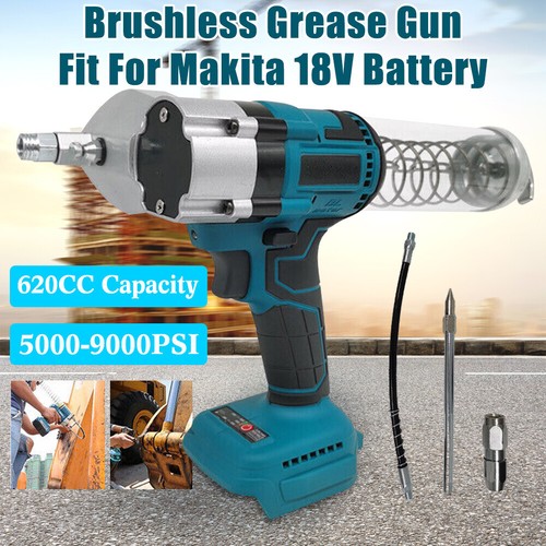 Brushless Electric Grease Gun 620cc Cartridges 9000PSI For Makita 18V Battery