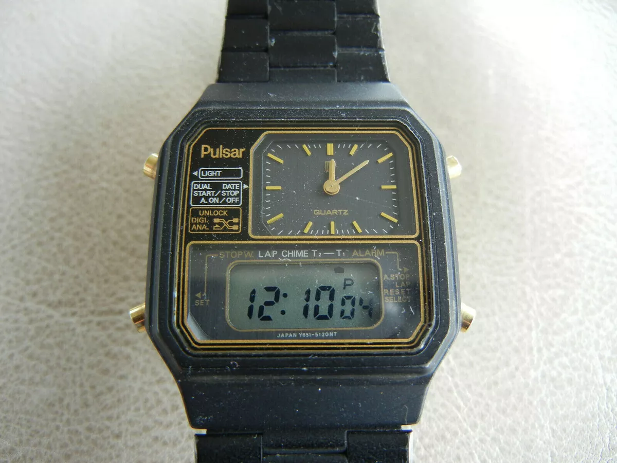 Pulsar lcd best sale watch