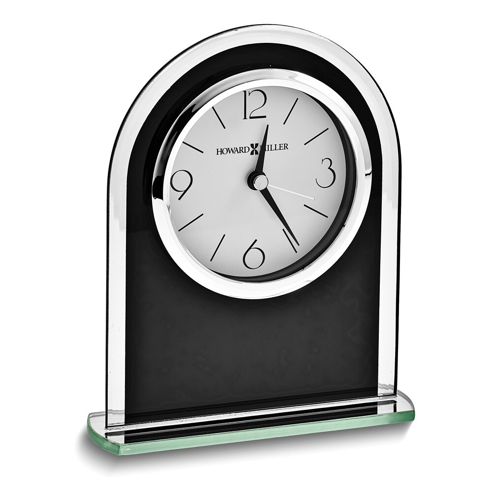Ebony Luster Black/Silver Finish Quartz Alarm Clock