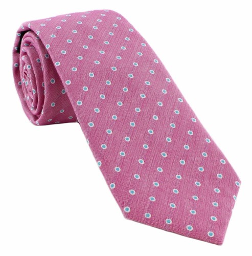 Outline Spot Silk Cotton Blend Tie - Picture 11 of 18