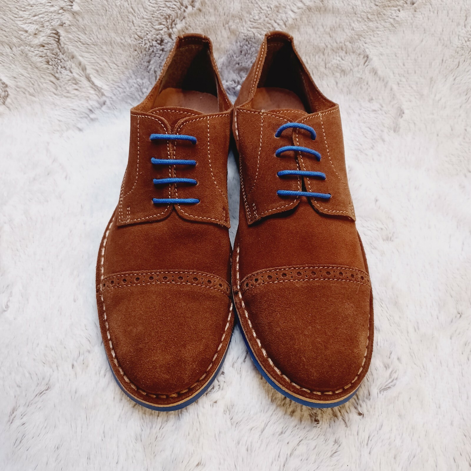 SAOLA Berretto uomo Steve Madden Ashe scamosciato punta oxford marrone .US uomo taglia 9