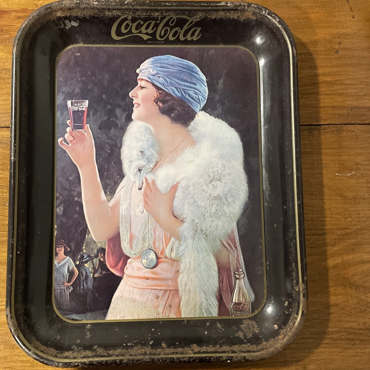 VINTAGE COKE A COLA TRAY 4 Beautiful Ladies Pictured From 1930 Era