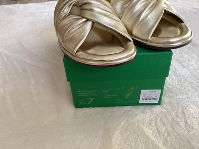 J.CREW WOMEN SANDAL LEATHER GOLD TWISTED KNOT SIZE 9.5 J.CREW WOMEN SANDAL LEATHER GOLD TWISTED KNOT SIZE 7 NEW IN  main image 4