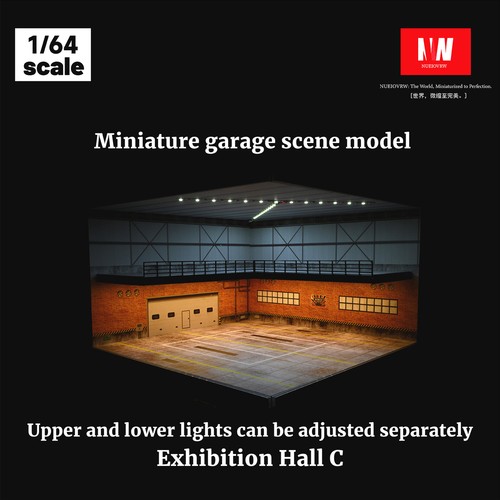 Diorama 1/64 Diecast Garage Model 3 LED Modes Model Cars Scene Display Case US - Picture 44 of 98