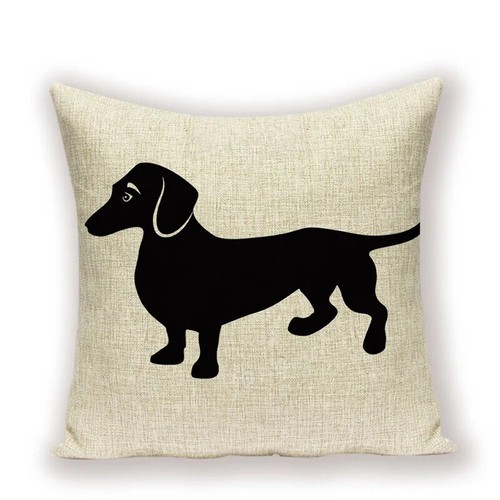 Dachshund Dog Cushion Cover Animal Linen Pillow Case Sofa Pillow Cover Cushions - Picture 15 of 37