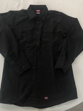 2 Red Kap Black work shirts Small Long sleeve mobility flex on upper back.