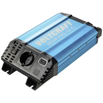 VOLTCRAFT Wechselrichter Inverter Sinuswelle 700W 12V MSW 700-12-G Schwarz