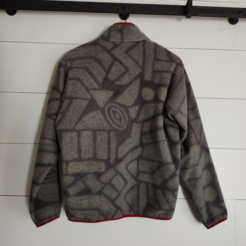 Patagonia Men Synchilla Snap T Fleece Pullover Stone Tribal Aztec Shale Grey M - Picture 2 of 7