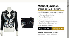 Michael Jackson Cosplay Costume Dangerous