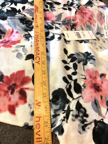 Rebecca Malone Womns XL Floral Zip Front Lightweight Cardigan Sweater Career NWT - Picture 4 of 7