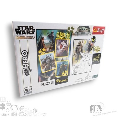 Trefl Puzzle 93395 - Star Wars Mandalorian My Hero Neon Glow in the Dark    NEU