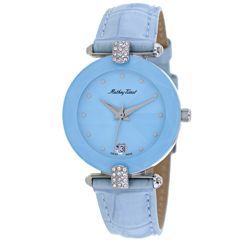 Mathey Tissot Pyramide blaues Zifferblatt Damenuhr - P318M - Bild 1 von 1