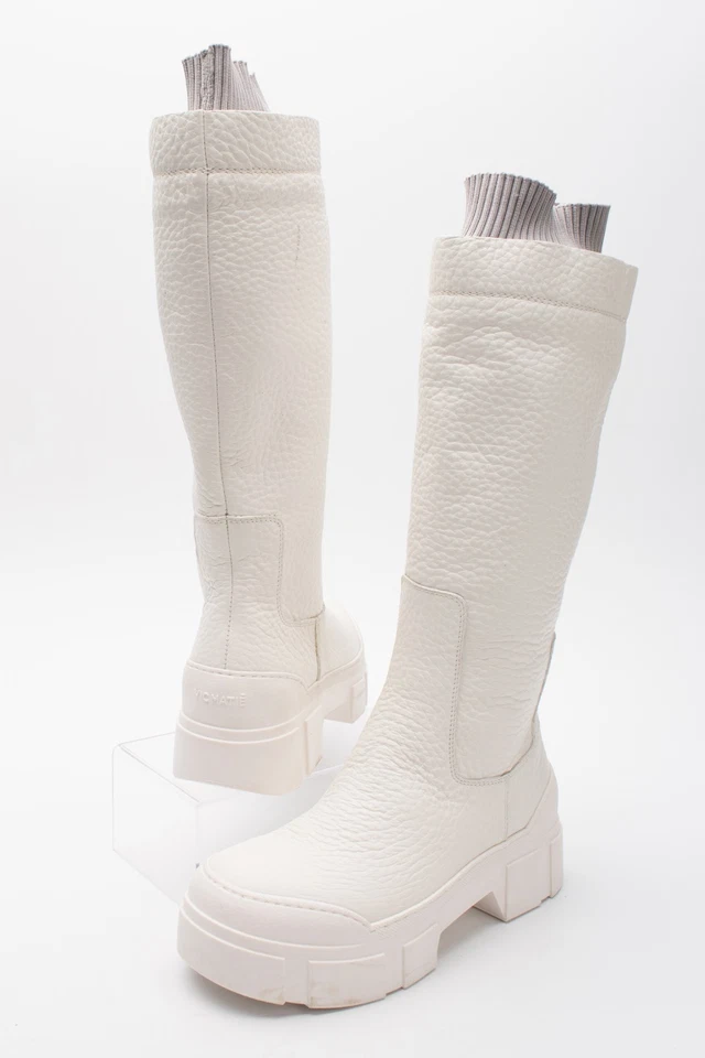 RRP€399 VIC MATIE Leather Knee High Boots US7 UK4 EU37 Pull On Made in Italy — 第 2/4 张图片