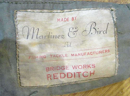 Early VINTAGE MARTINEZ & BIRD Ltd (Redditch) ROD BAG per asta da 7 piedi in 2 sezioni - Foto 2 di 7
