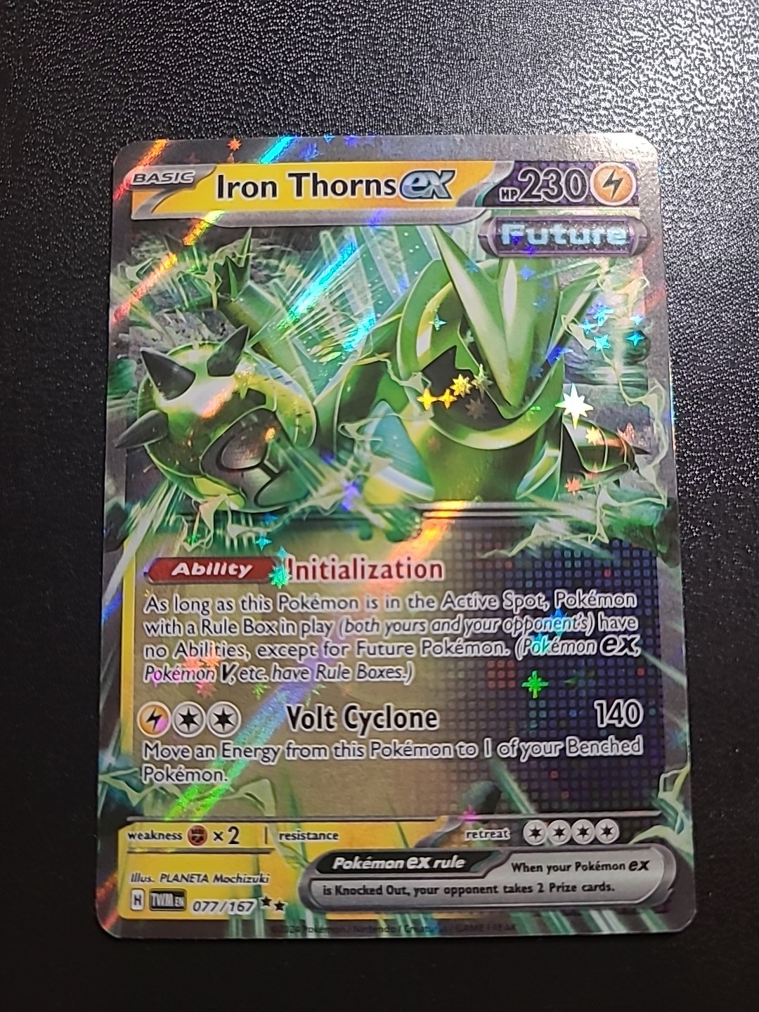 Iron Thorns ex - 077/167 - Pokemon Twilight Masquerade Double Rare NM