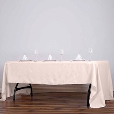 Blush 60x126 RECTANGLE POLYESTER TABLECLOTH Wedding Catering Kitchen Dinner