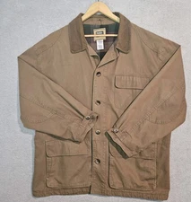Faded Glory Chore Plaid Lined Jacket Mens Large Brown Vintage Barn Coat 90s