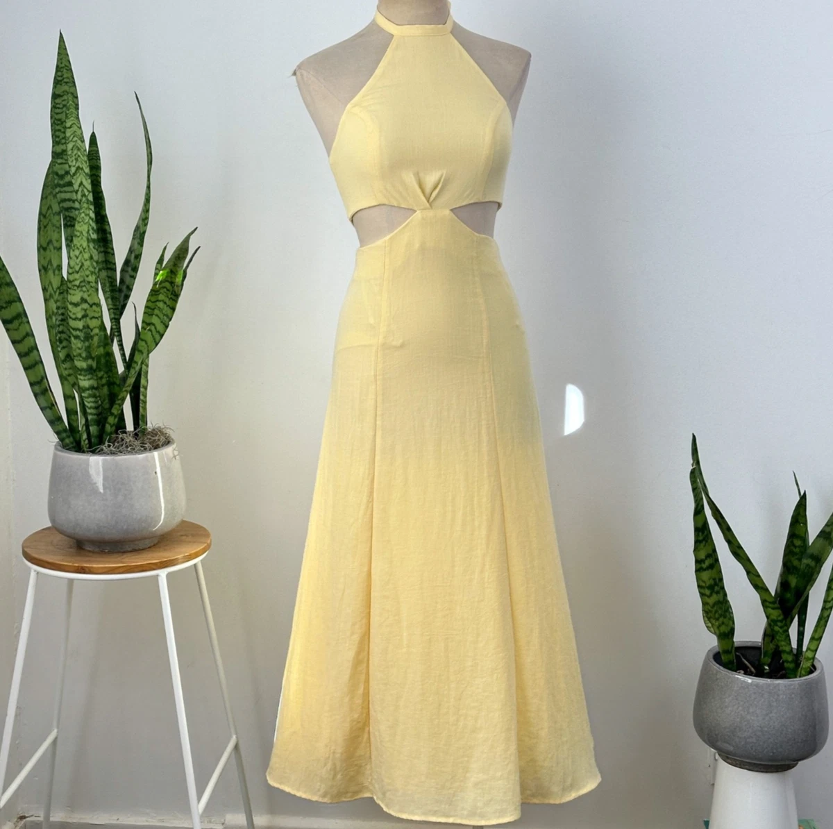 kookai yellow halter dress Dresses for Women for sale global-size-XXS/UK6