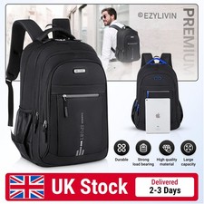 Black Rucksack Backpack Sports School Laptop Travel Cabin Bag for Men Women Boys