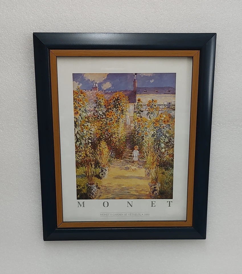 Impresión Monet del Jardín 1880 Enmarcada Mate Arte Vintage Colgante de Pared Foto 3 de 4