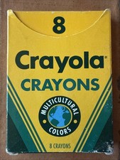 Vintage 1991 CRAYOLA Multicultural 8 Count Crayons Skin Tones
