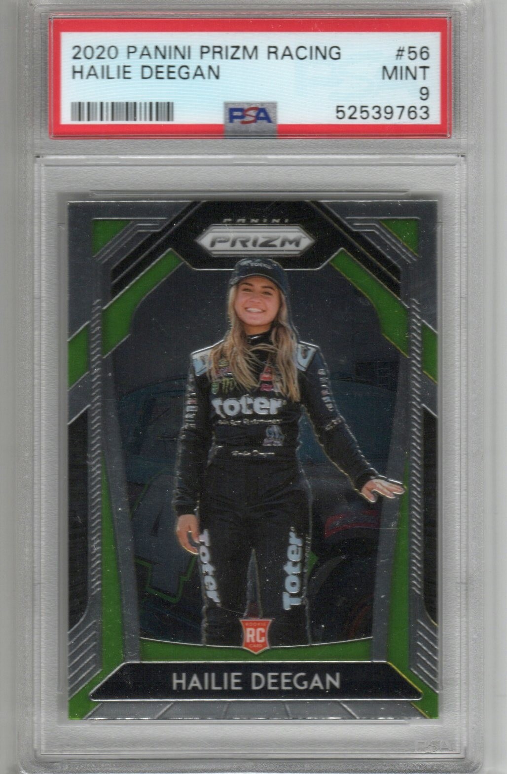 2020 PRIZM RACING Hailie Deegan ROOKIE CARD #56 GRADED PSA 9 MINT!
