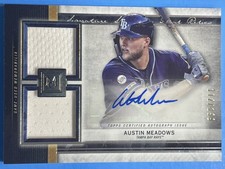 2020 Topps Museum Collection Dual Relic Autograph Austin Meadows /199 Rays