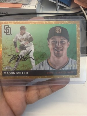 2025 Topps Chrome Platinum Mason Miller Gold Toile Refractor 26/50 #77 Padres