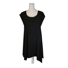 Asos Shift Dress Women Size 8 Black Handkerchief Hem Whimsigoth Dark Academia