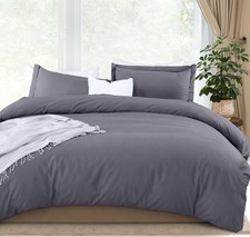Duvet Cover Queen Size - 3 Piece with Zipper Closure - 1 Comforter Cover 90X9...