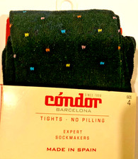 Condor Barcelona Girls Tights with Colored Dots Size 4 New