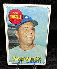 1969 Topps Don Drysdale #400 Los Angeles Dodgers HOF Vintage Baseball Card