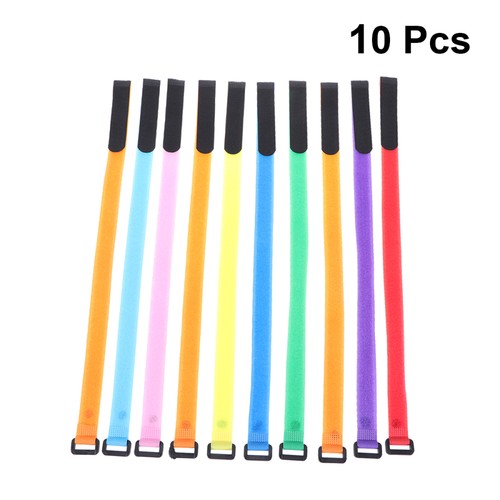 10 Piezas Correa de Corbata Hebilla Correas de Embalaje Pegatinas para Cables Equipaje Fijo - Imagen 2 de 11