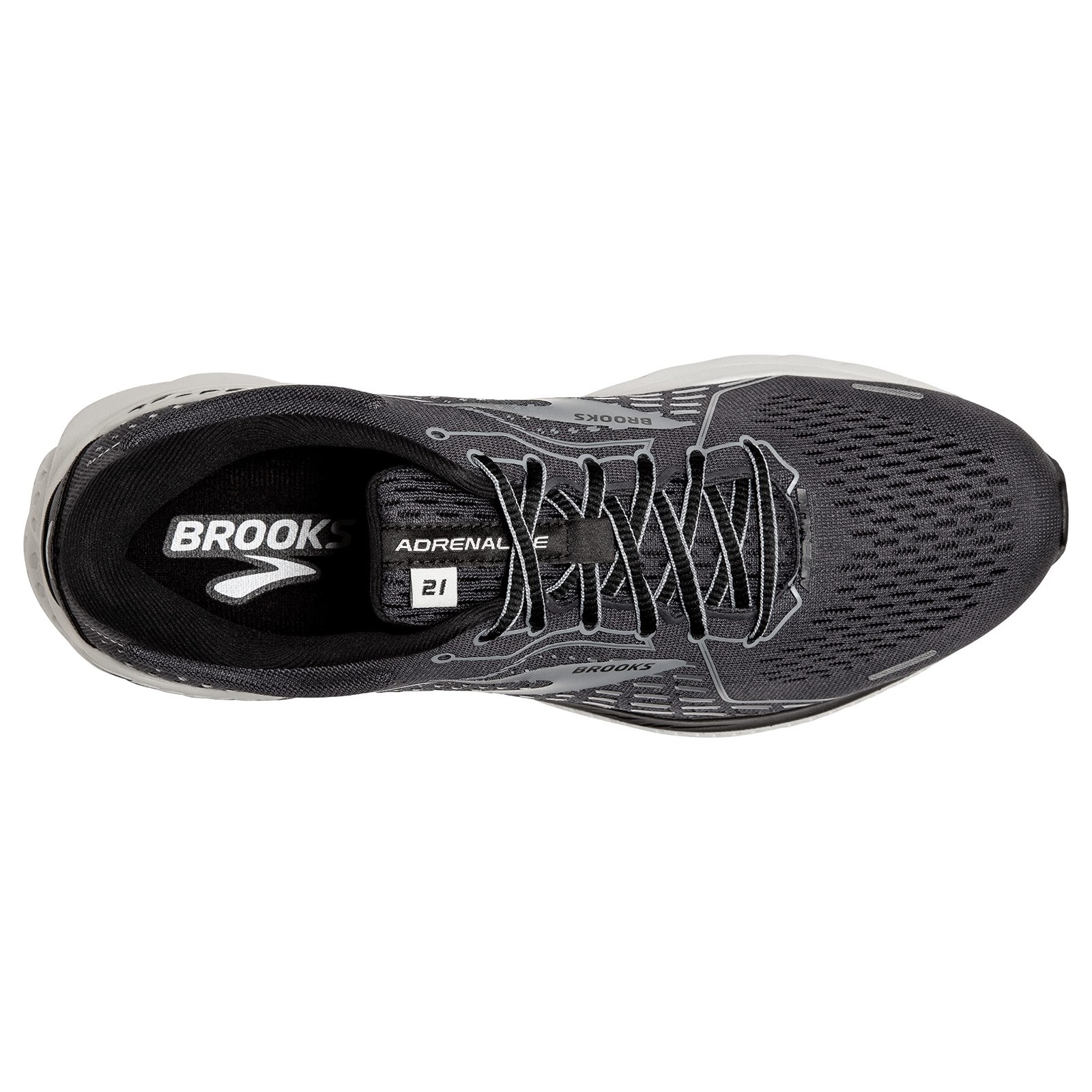 Size 7 - Brooks Men's Adrenaline GTS 21 Running Shoe Blackened Pearl/Black/Grey image 9