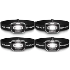 Gearlight LED Headlamp Flashlight S500 [4 PACK]
