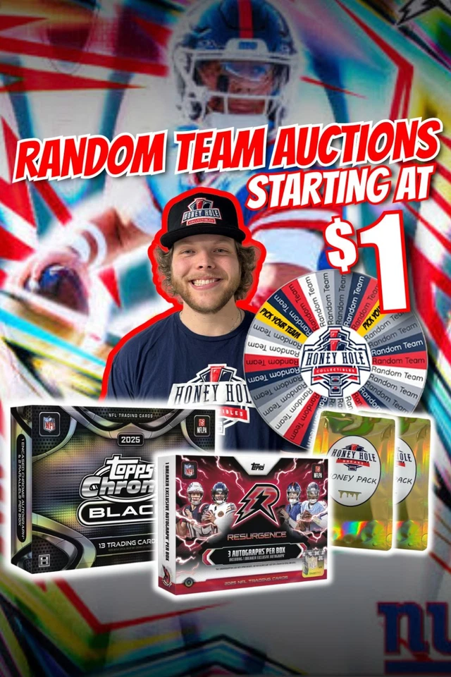 FOOTBALL BREAKS, Topps Resurgence, Topps Chrome Black & Honey Packs at $1!