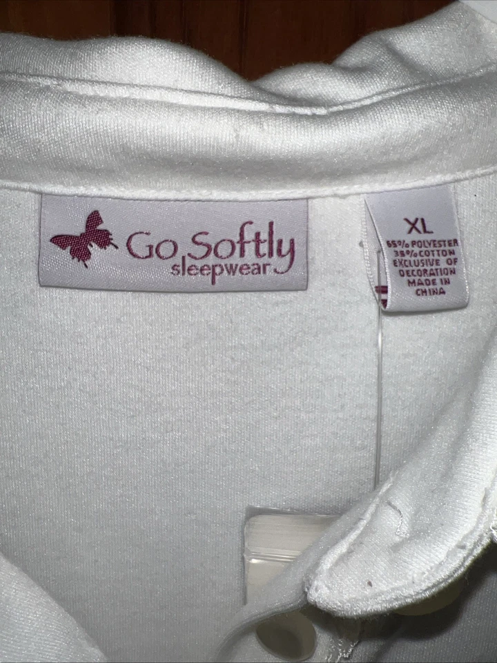 Go Softly Flannel Night Gown Ivory Sz X-Large NWT - Image 3 of 4