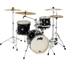PDP by DW New Yorker 4-Piece Shell Pack w/ 16 in. Bass Drum Black Onyx Sparkle