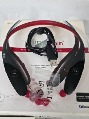 LG TONE INFINIM HBS-900 Wireless Stereo Headset Neck Headphones Red