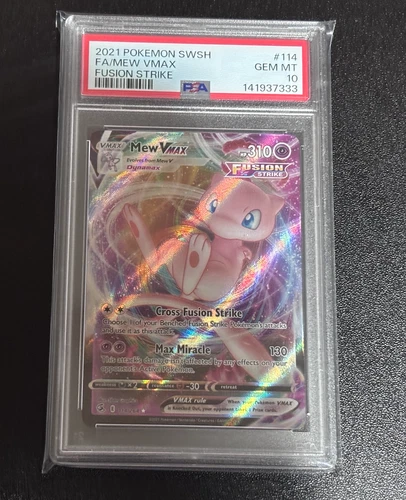 Mew VMAX 114/264 Swsh08: Fusion Strike -  PSA 10