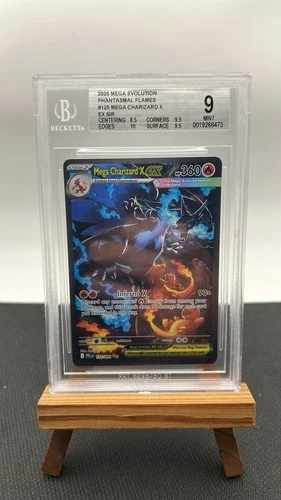 Mega Charizard X EX 125 BGS 9 Phantasmal Flames