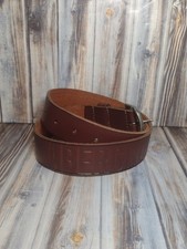 Vintage Abercrombie  Fitch 100 Leather Belt Size 34 Y2K Moose Logo Kids 9-12