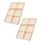 2 Pcs Wooden Box Jewelry Storage Case Multi Compartment Pendant Organizer