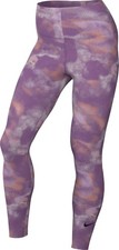 Nike One Women's High-Waisted 7/8 Printed Leggings Hot Fuchsia M