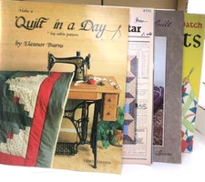 Quilting Books w/ Patterns Quilt in A Day & More Vintage Lot of 4 1970s -1990s
